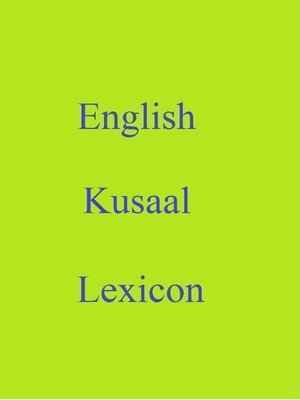 cover image of English Kusaal Lexicon